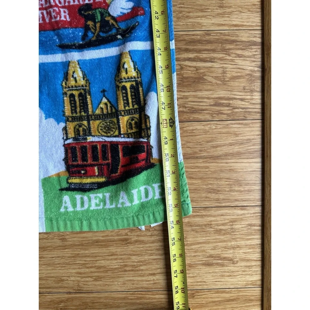 Vintage Joey RooAustralian Souvenier Beach Towel Australian Map Collage Retro